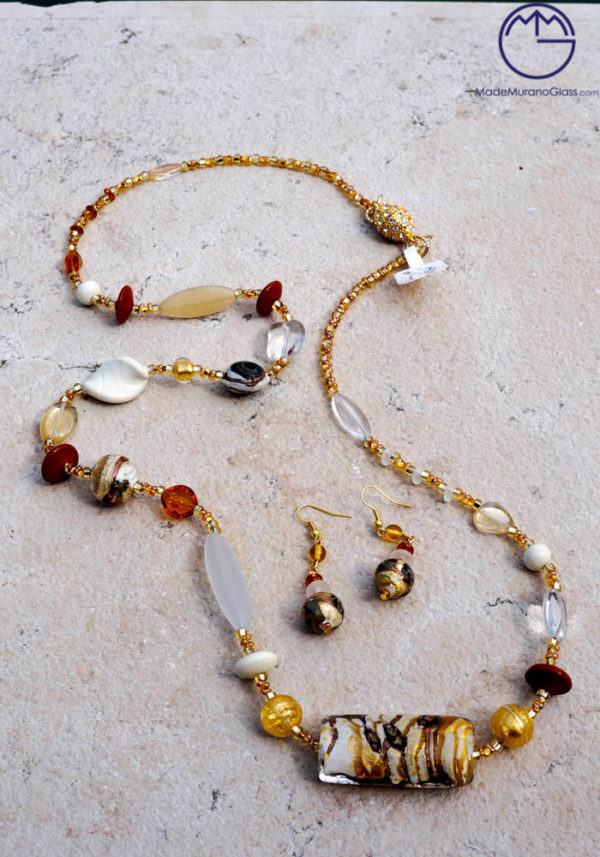 Murano Glass Bead Necklace - Adelle
