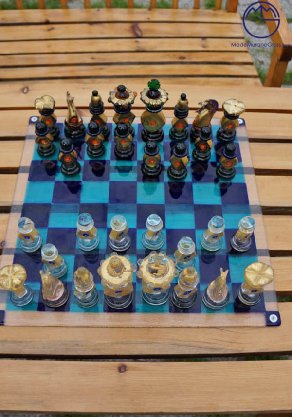 Murano glass Chessboard