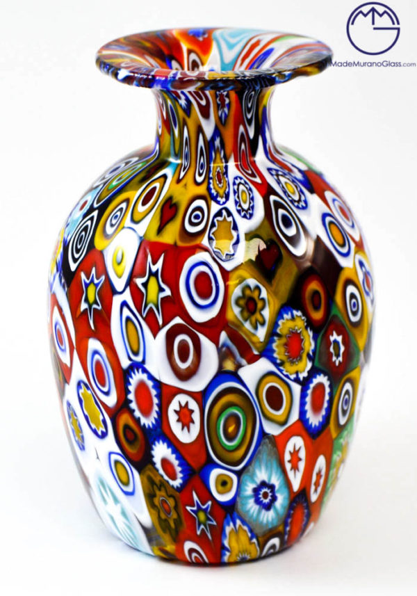 Vases Blown Collection: Symphony - Vase - Murano Glass Millefiori