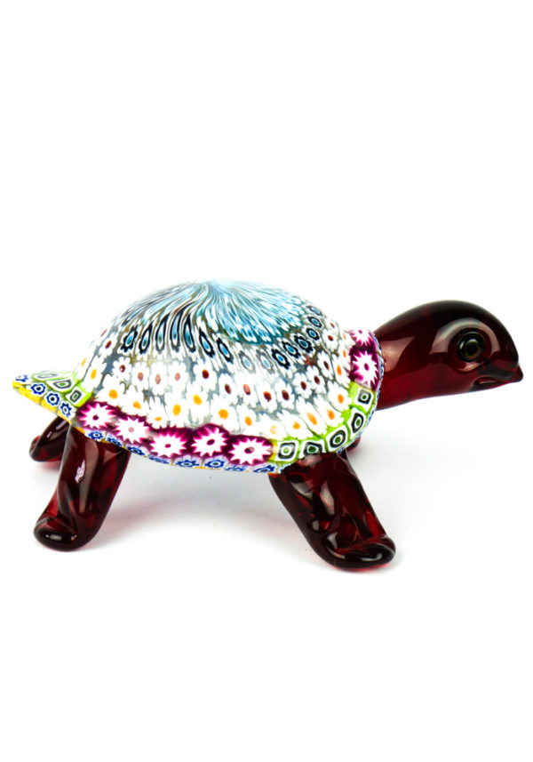 Sculpture Turtle Mosaic Murrina Millefiori - Made Murano Glass - Made ...