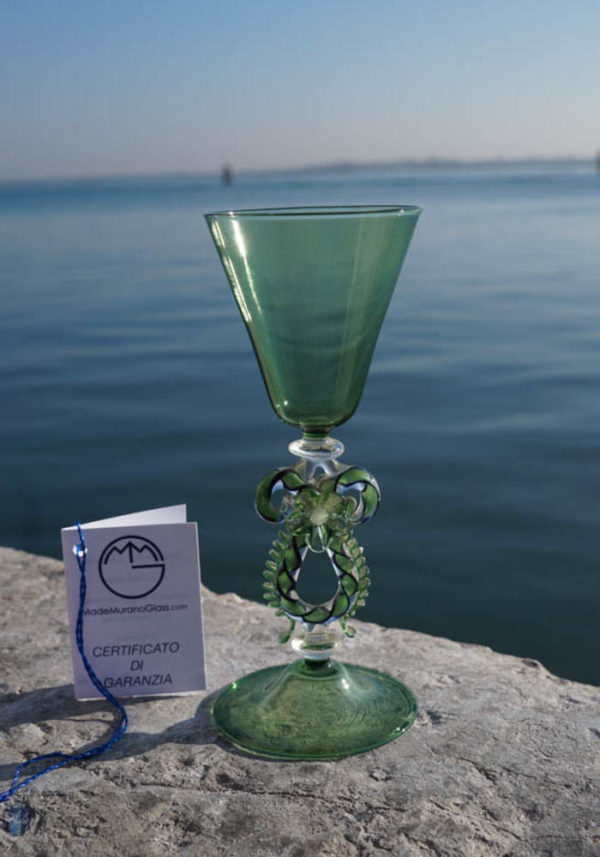 I DOGI Collection – Set di 4 bicchieri in vetro colorato decoro murrine –  MEE Venezia 041