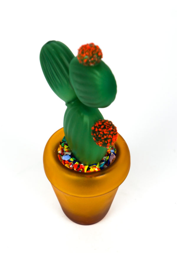 Ose - Plant Of Cactus In Murano Glass - Made Murano Glass