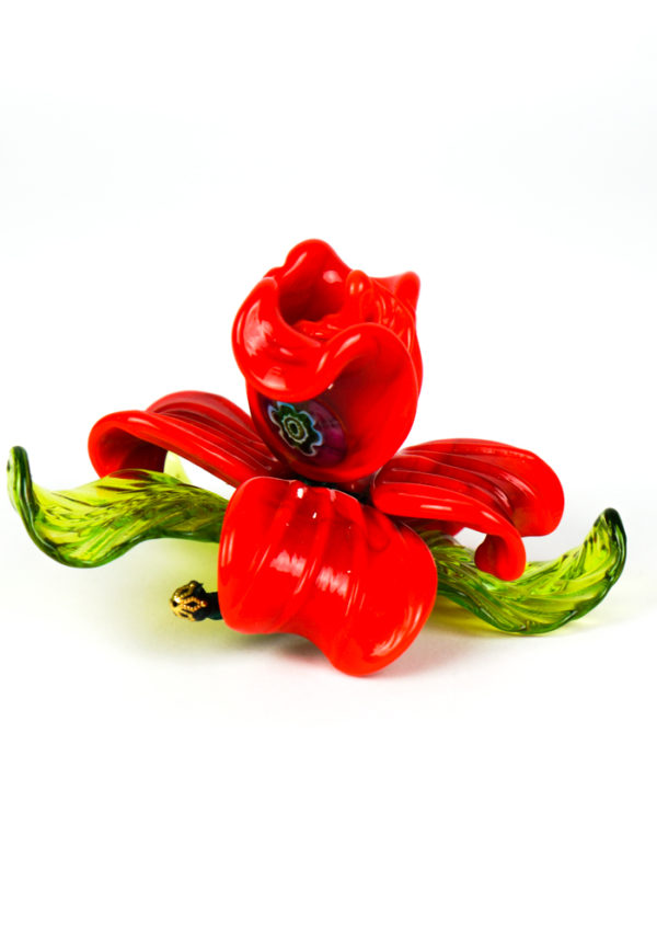 Murano Glass Flowers  Murano Glass Red Rose Flower On A Stem