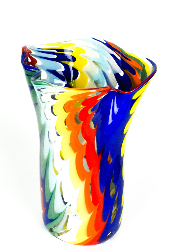 Yari - Exclusive Multicolour Glass Vase - Made Murano Glass