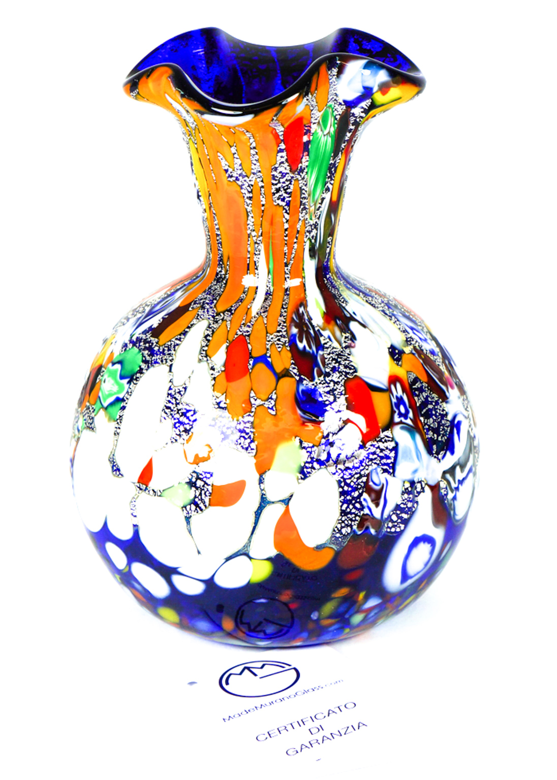 Vijfde salaris Slepen Lusia - Murano Glass Vase Fantasy Blue - Made Murano Glass