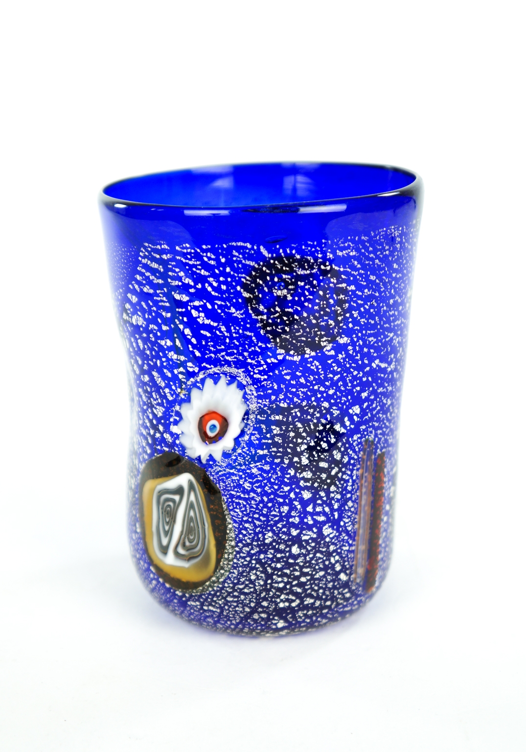 Blue Sea - Set Of Six Blue Murano Drinking Glasses Teone - Made Murano  Glass