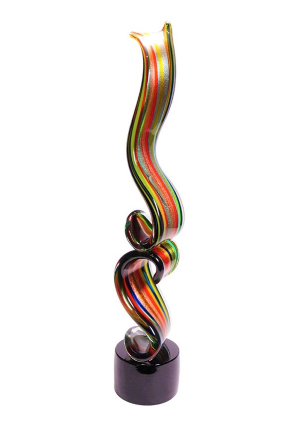 Cone - Multicolored Abstract Sculpture In Murano Glass - Made Murano Glass