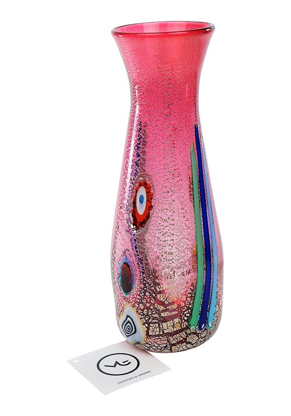 Red Stem Venetian Glass Diamante Wine Glass - Handmade in Italy Colorful  Murano – Northern Lights Gallery