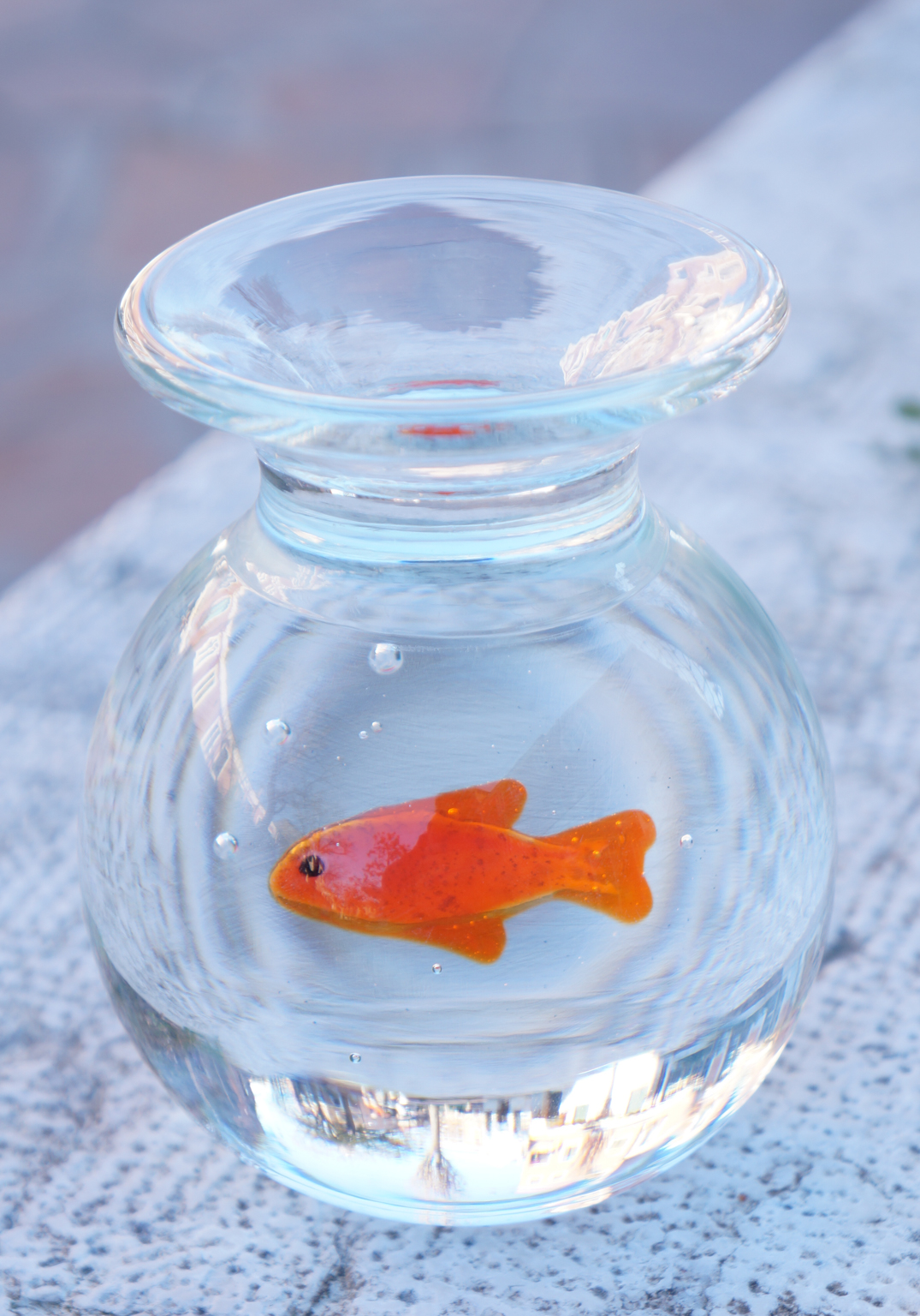 Bowl - Aquarium Red Fish Murano Glass - Made Murano Glass