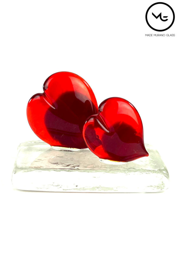 Pink Glass high quality Heart, Solid 3.75