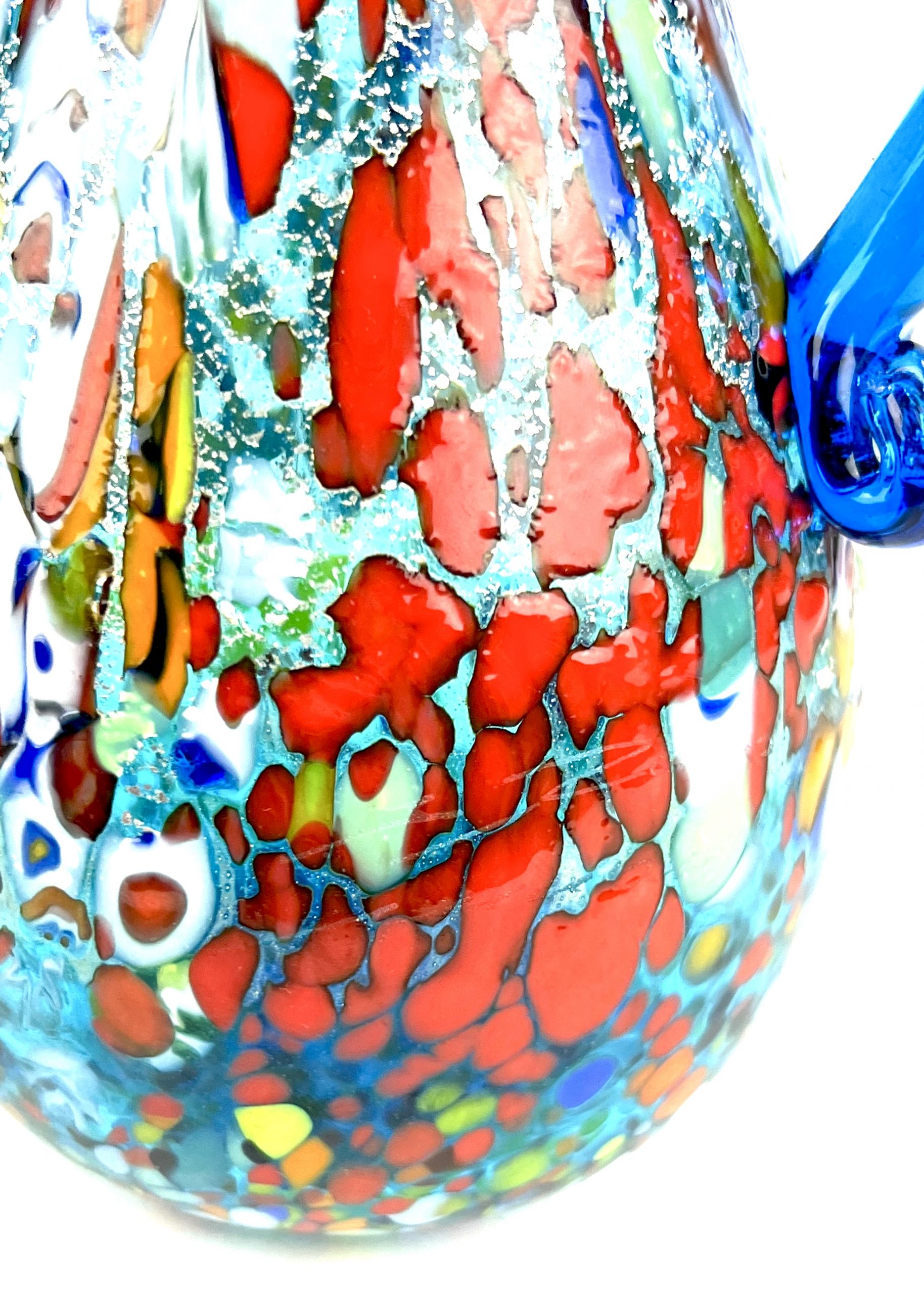 Belteo - Murano Glass Jug With Murrina Millefiori - Made Murano Glass