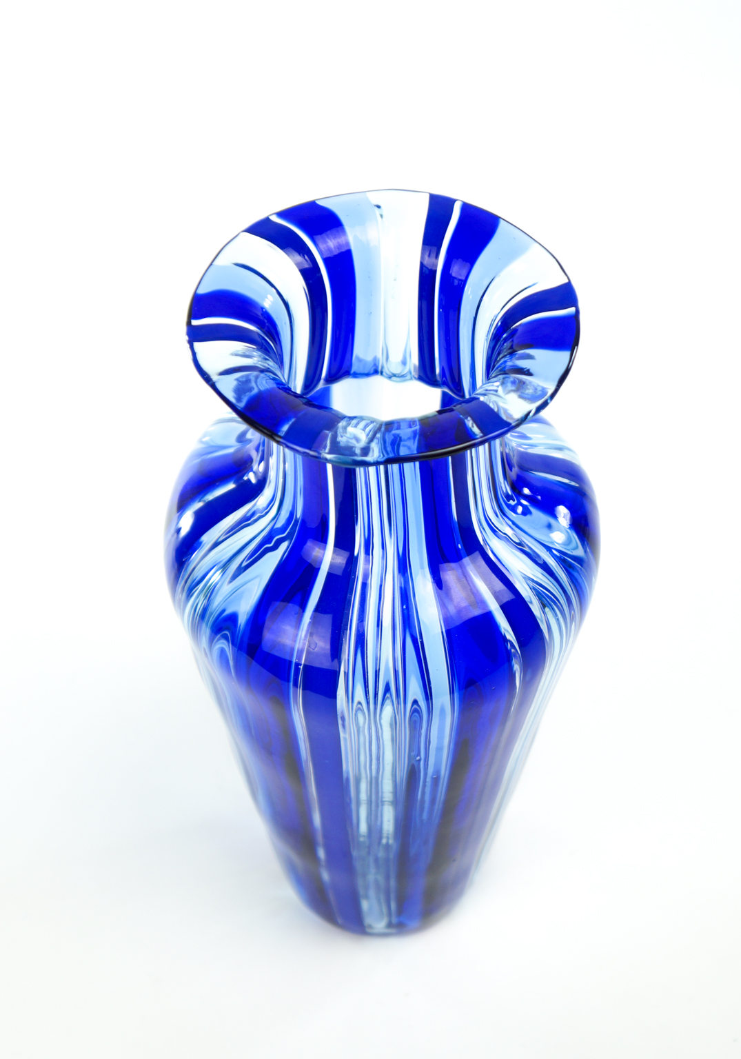 Vintage - Blue Murano Glass Vase 