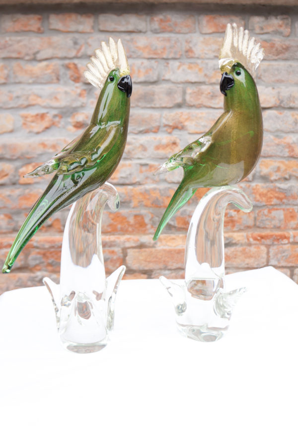 Studio art store glass parrot