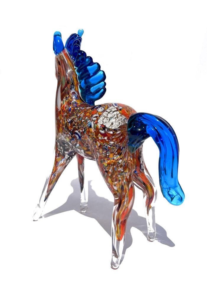 Collection Aida Sommerso - Light Blue Murano Glass Horse - Made Murano ...