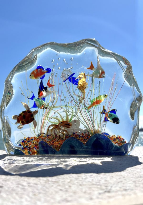 Salomone - Sommerso Murano Glass Aquarium With 11 Elements ...