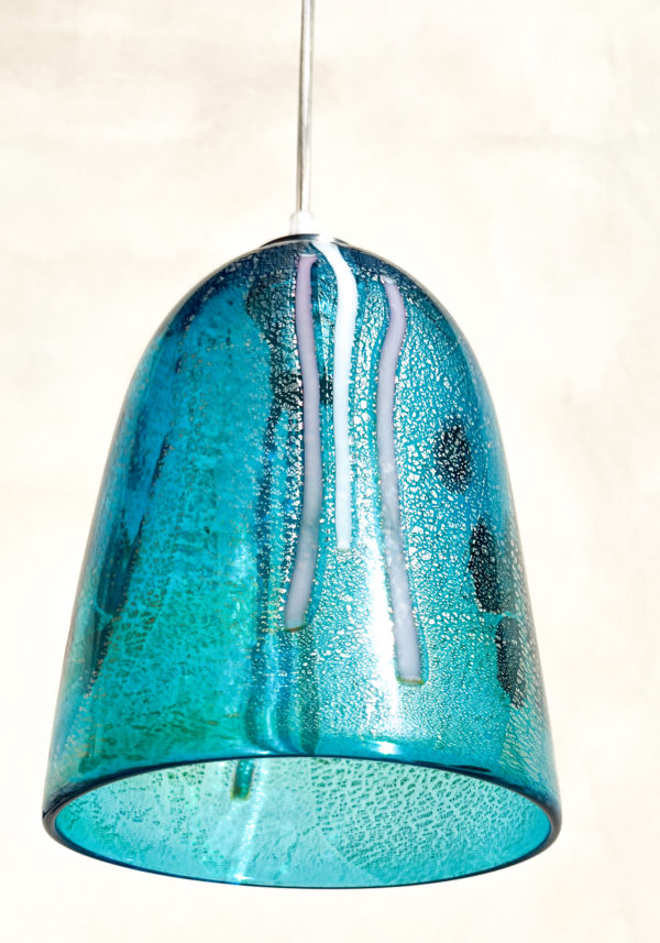 Clear Sea Light Blue Murano Glass Lamp