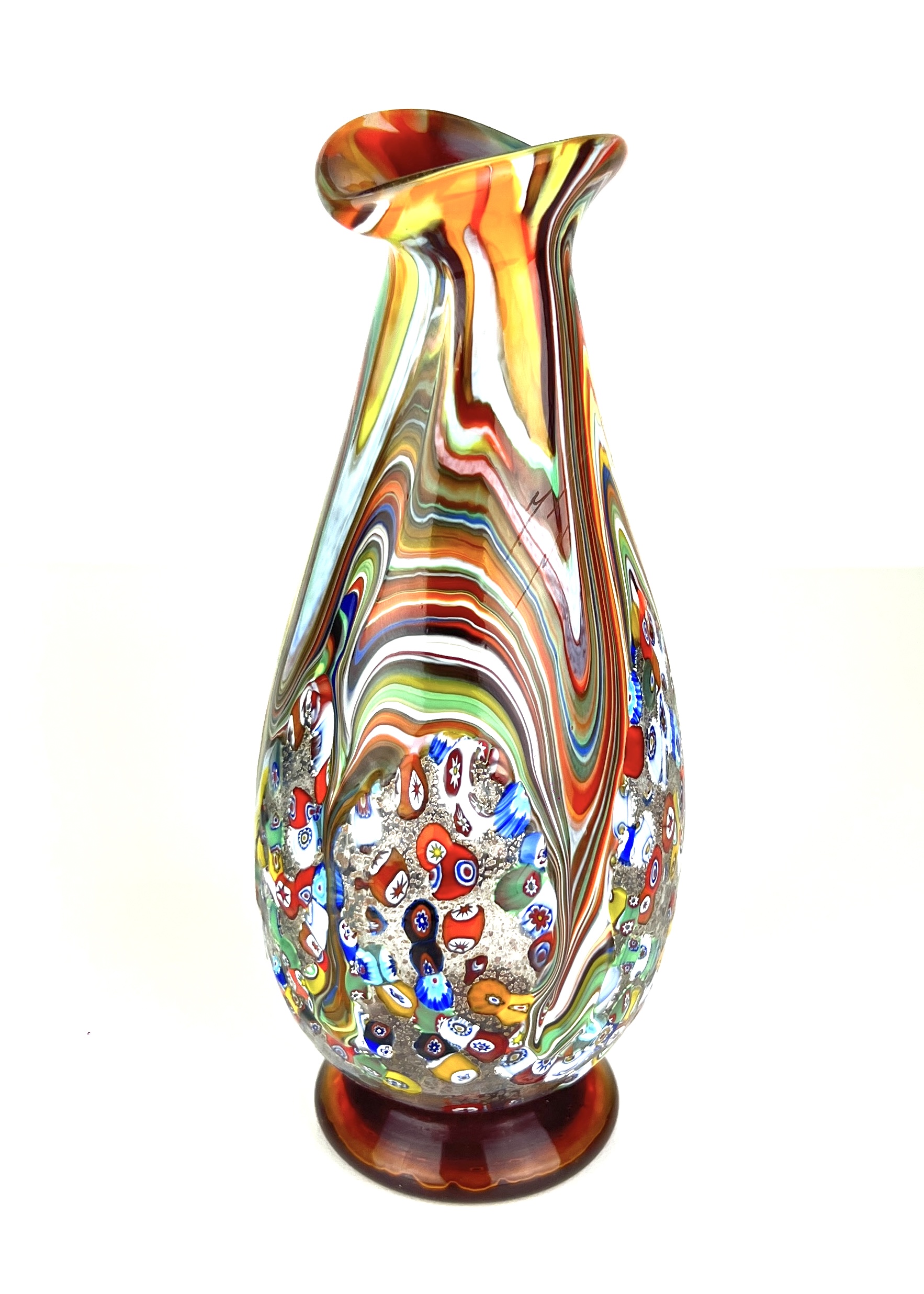 Zerbin - Multicolored Murano Glass Vase 