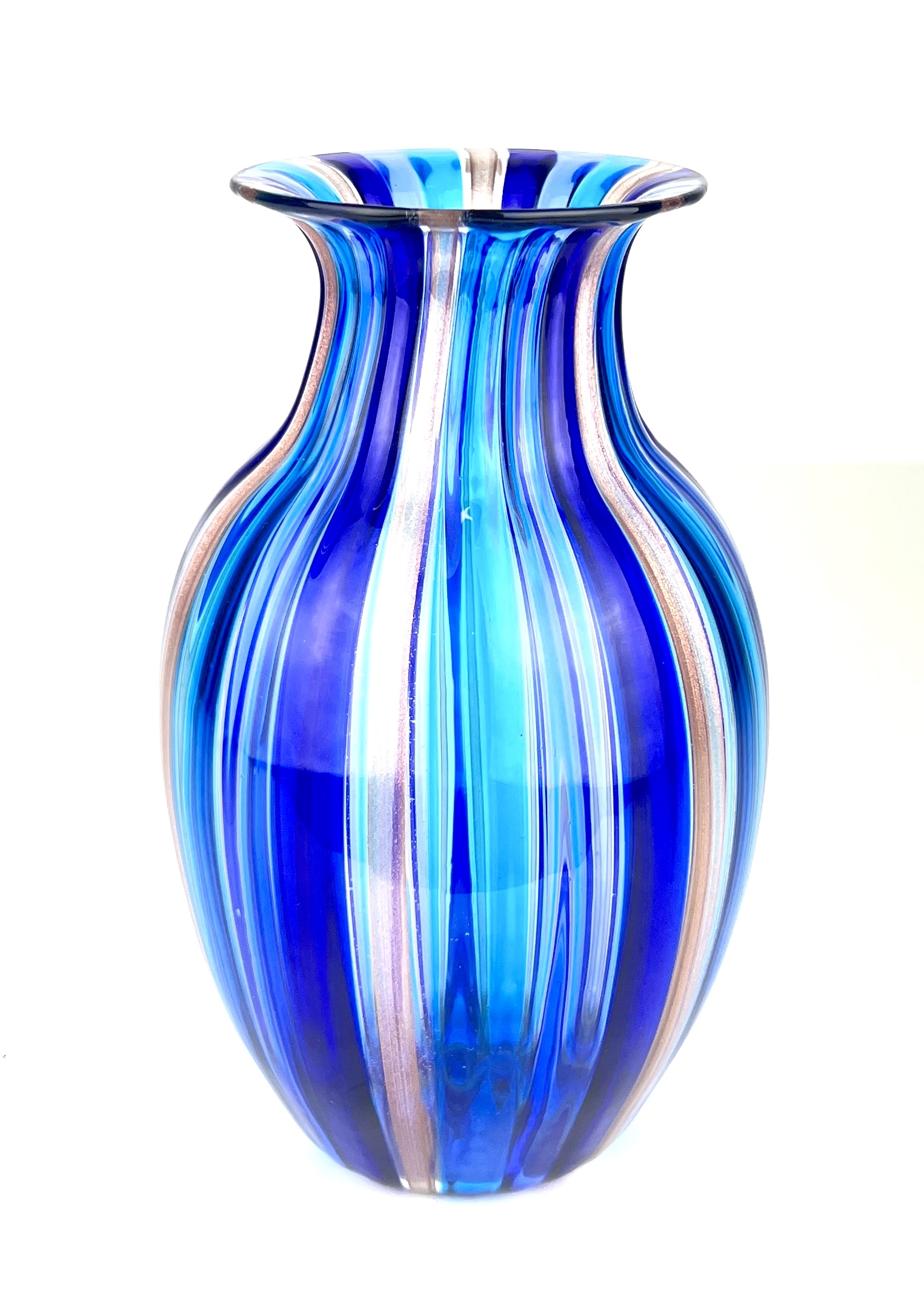 Oyes - Blue Murano Glass Vase 