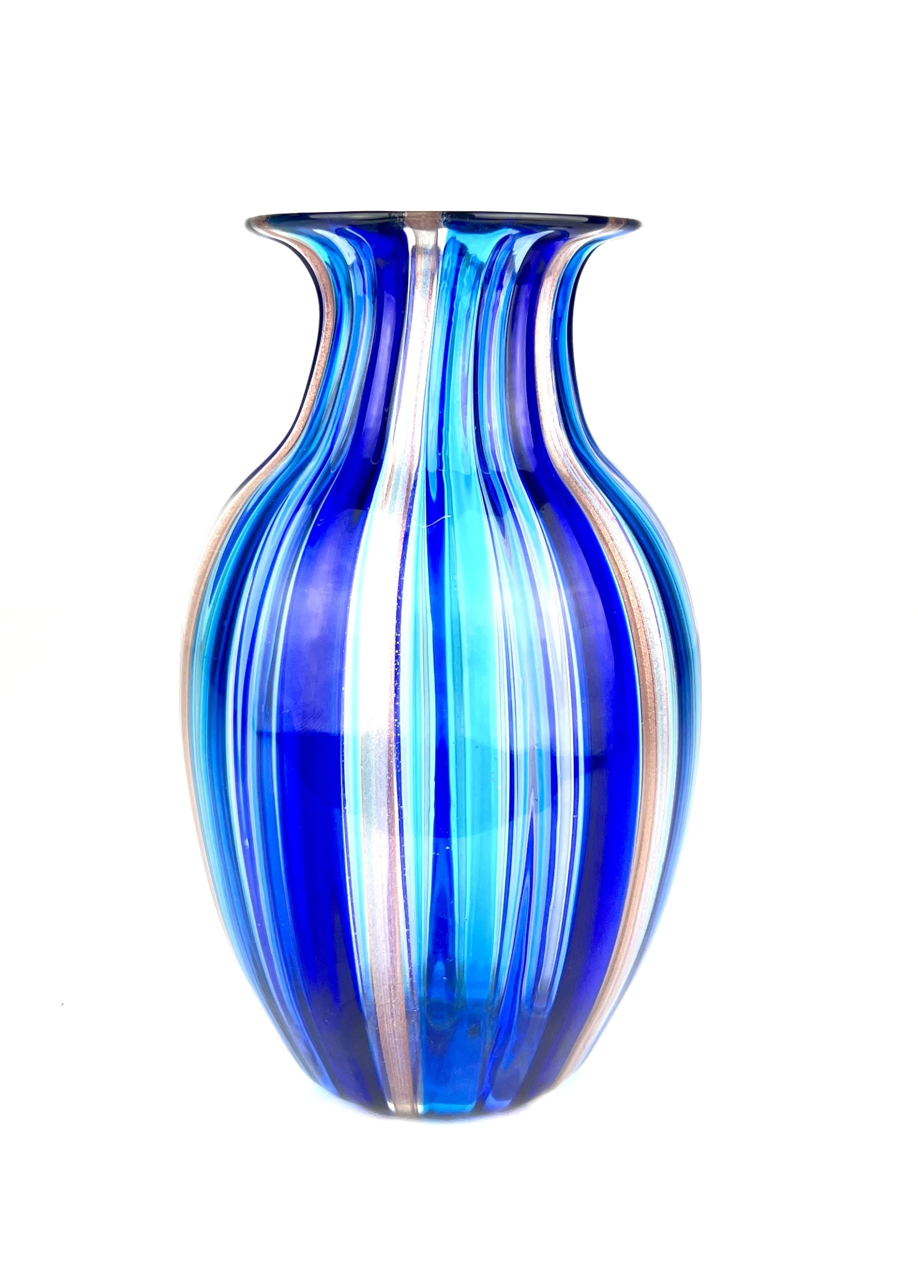 Oyes - Blue Murano Glass Vase 