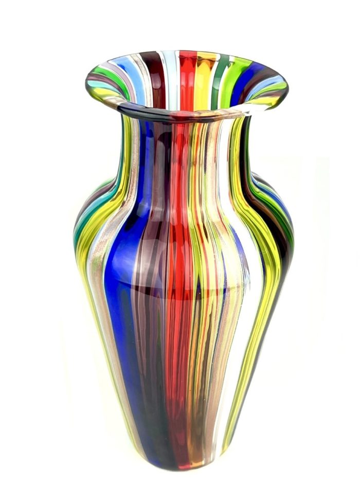 Vintage - Multicolored Murano Glass Vase 