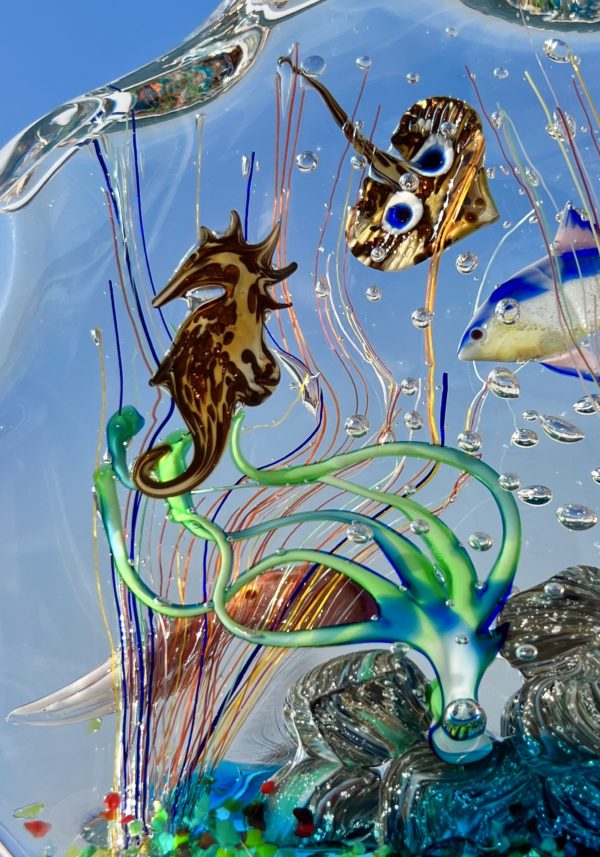 Beaufort - Murano Glass Aquarium With 9 Elements - Unique Piece 1/1 - Made  Murano Glass