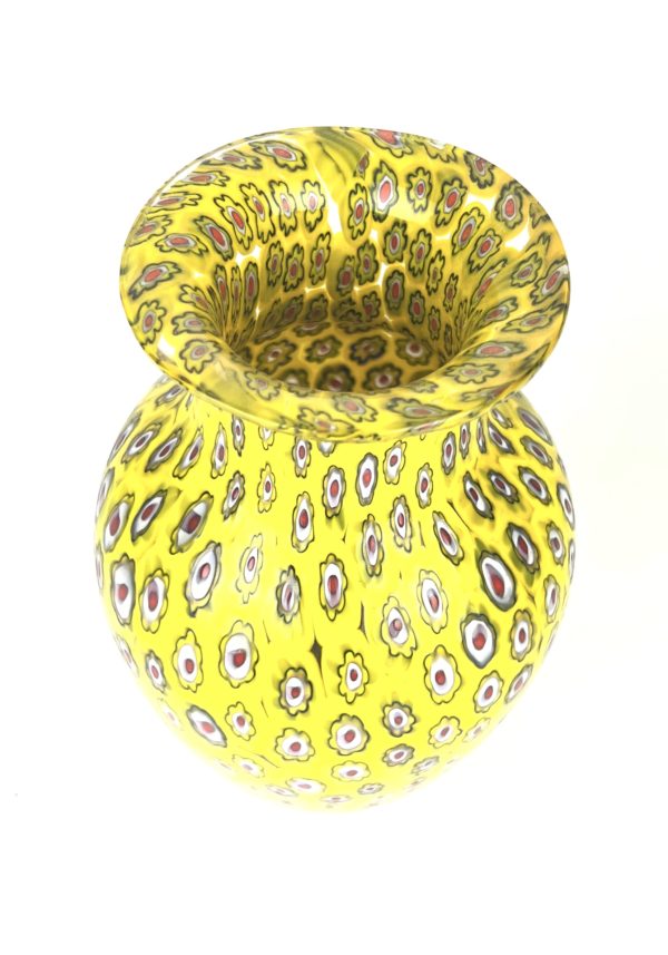 MURRINES and GOLD - handkerchief vase in Murano glass